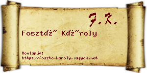Fosztó Károly névjegykártya